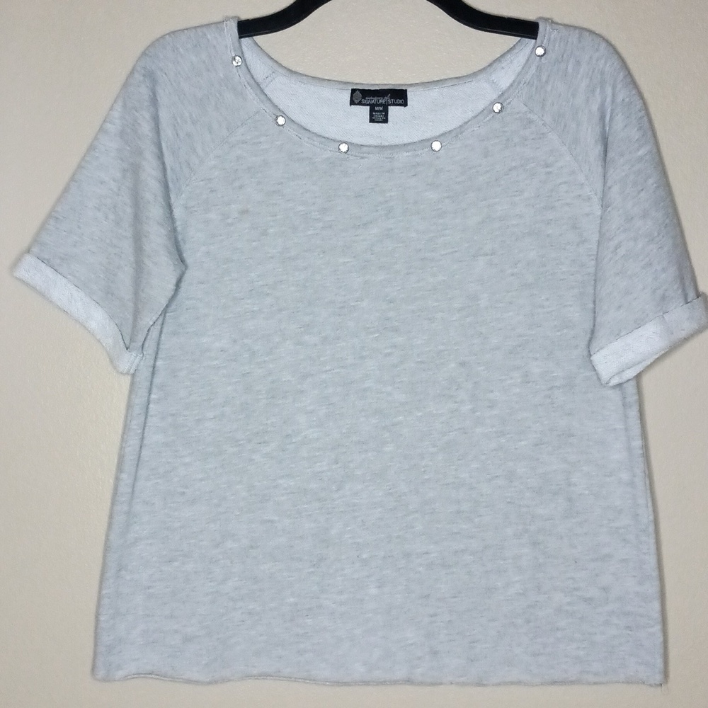 Signature Studio Short Sleeve Lightweight Sweatshirt